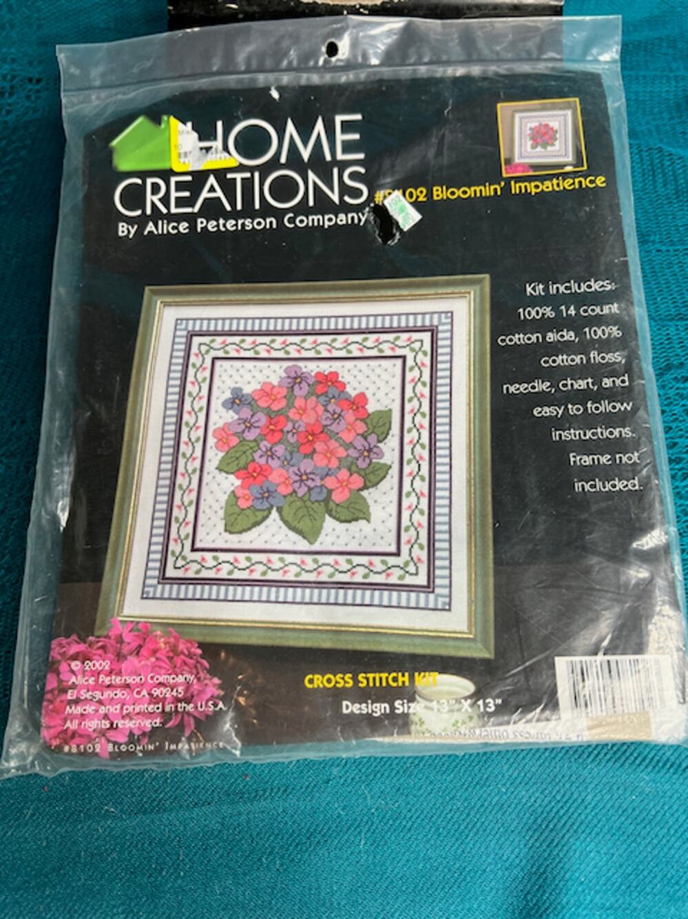 Home creations blooming imatience cross stitch kit